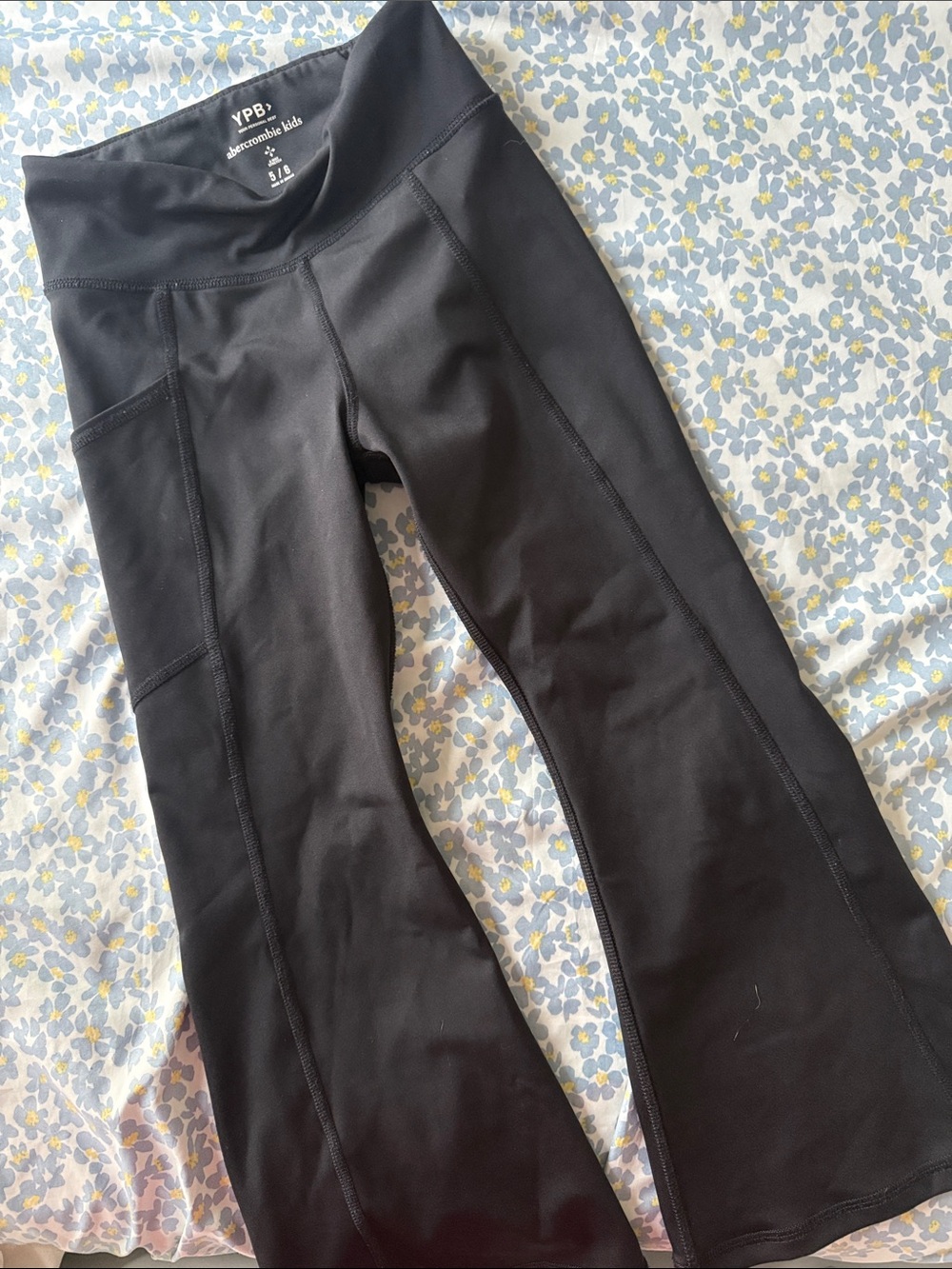 abercrombie kids Black Flared Leggings